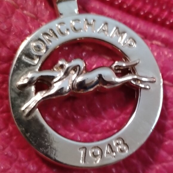 Longchamp Pink Pebbled Leather Hobo Bag  EUC - Picture 7 of 13